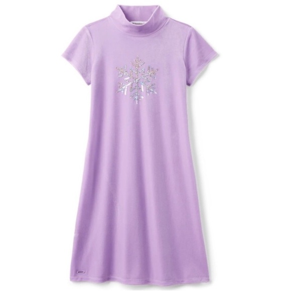 American Girl Other - AMERICAN GIRL Soft as Snow Purple Velvet Mock Neck Dress Girls 10-12 Holidays